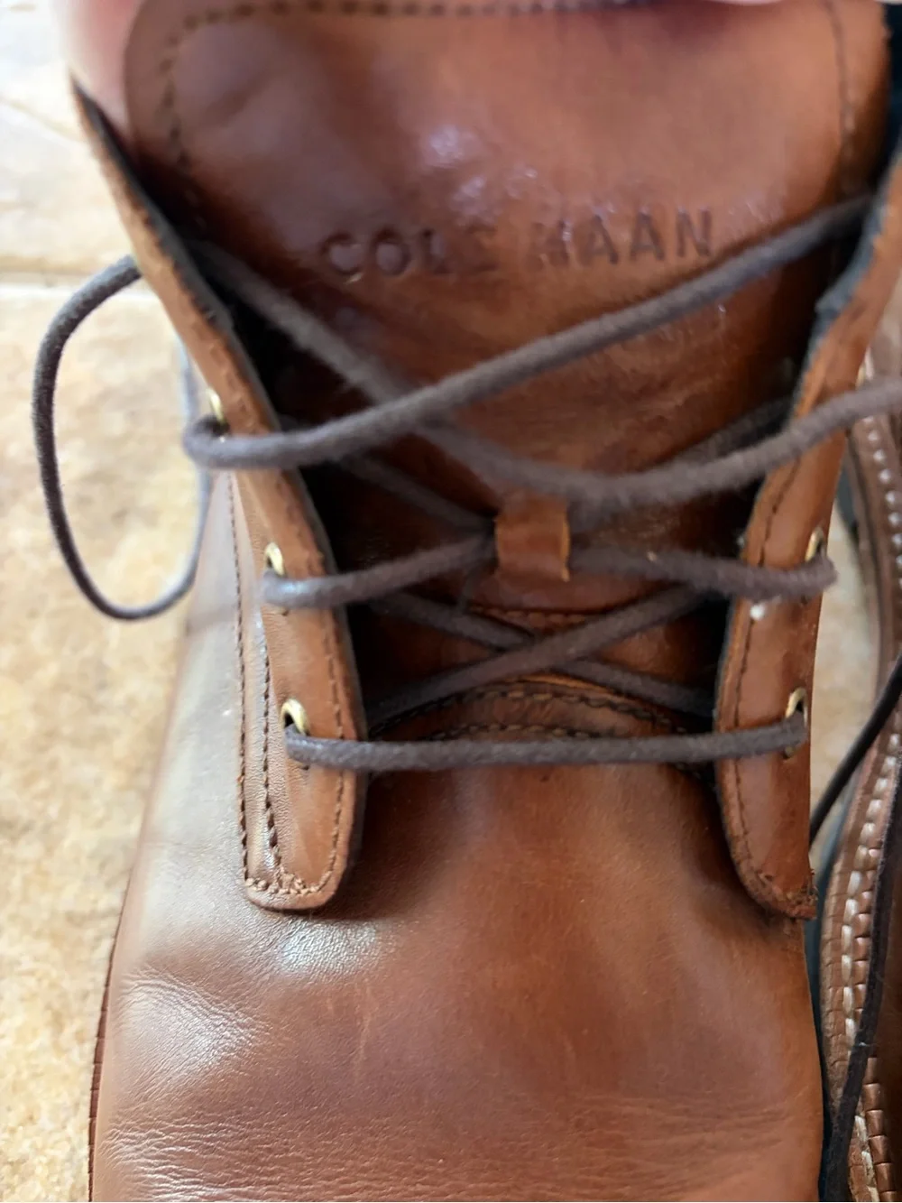 Cole Haan Men's Raymond Grand Brown Leather Chukka Boots, SZ 11.5, Like New